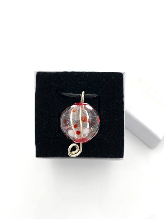 Hängsmycke 925 silver och lampworkpärla.