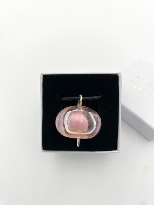 Hängsmycke 925 silver och lampworkpärla.