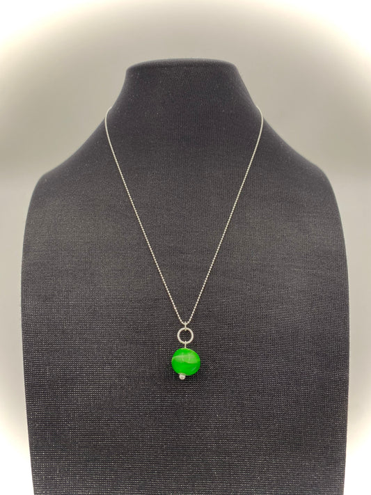 Hängsmycke 925 silver och lampworkpärla.