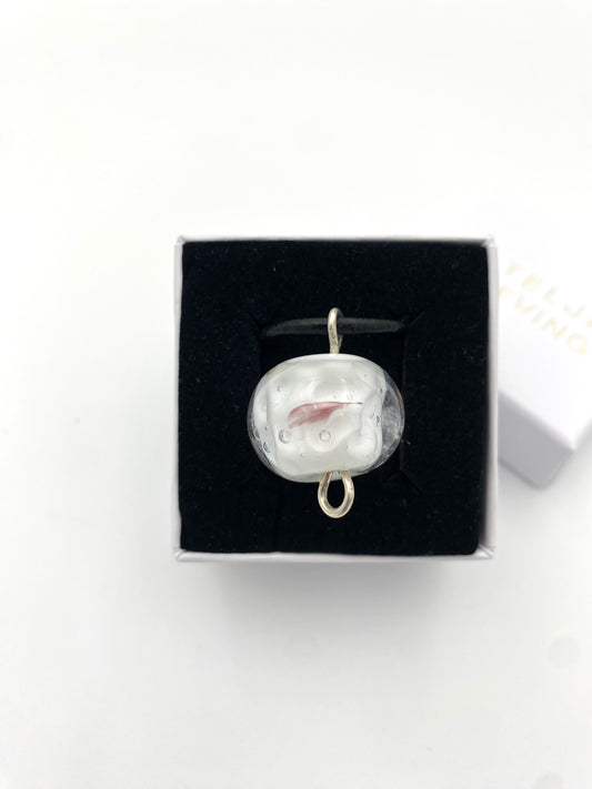 Hängsmycke 925 silver och lampworkpärla.