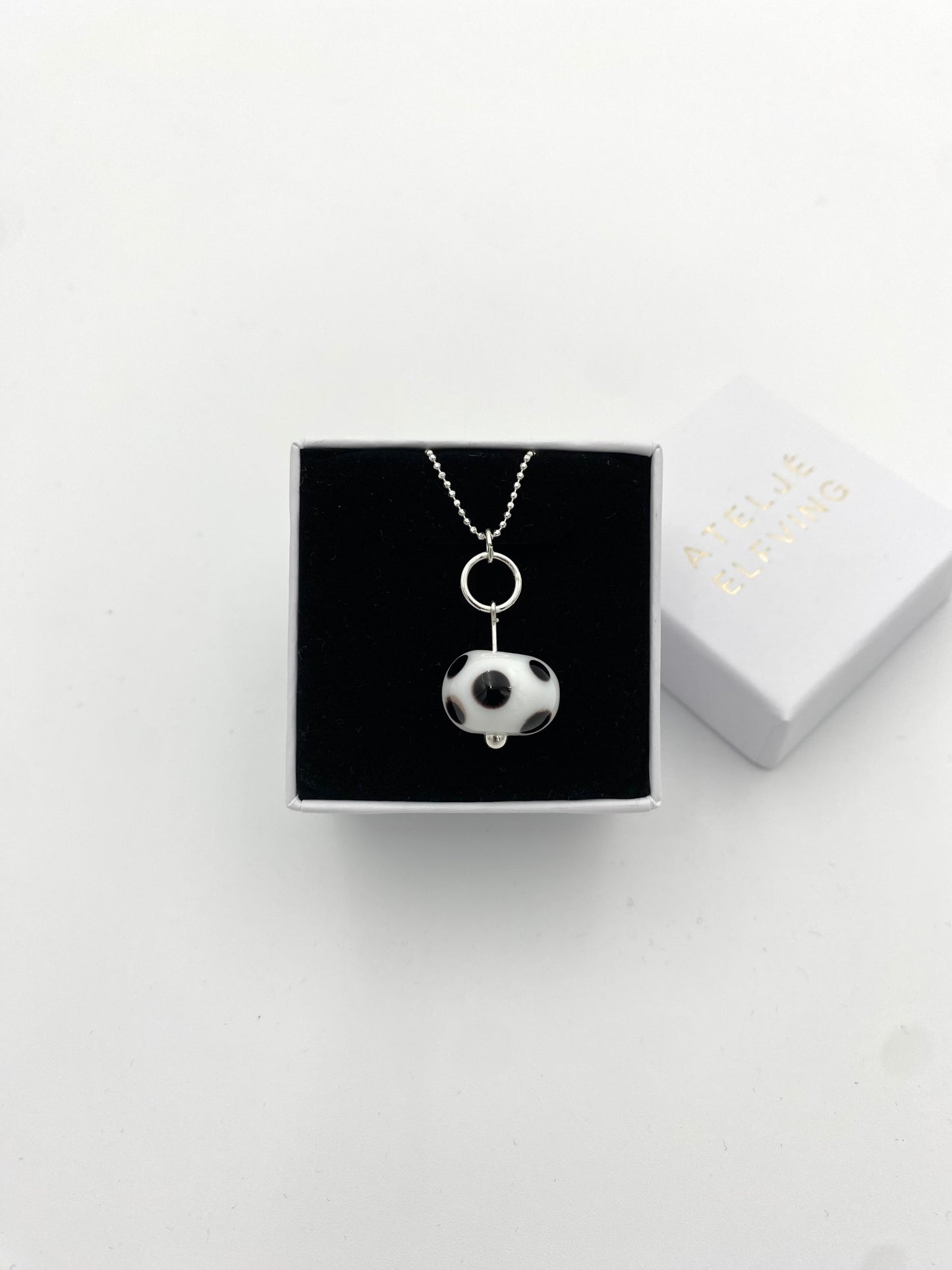 Hängsmycke 925 silver och lampworkpärla.