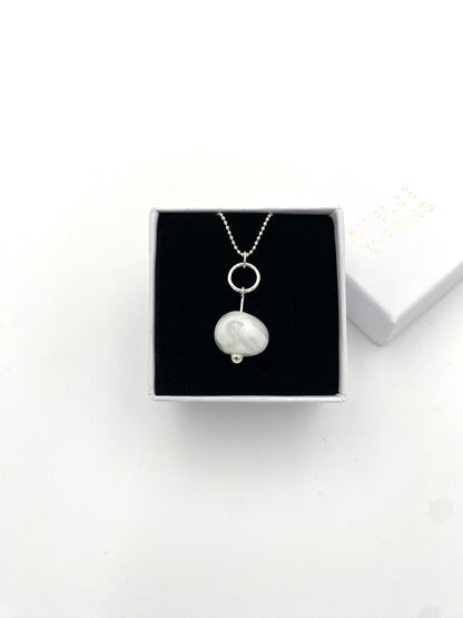 Hängsmycke 925 silver och lampworkpärla.