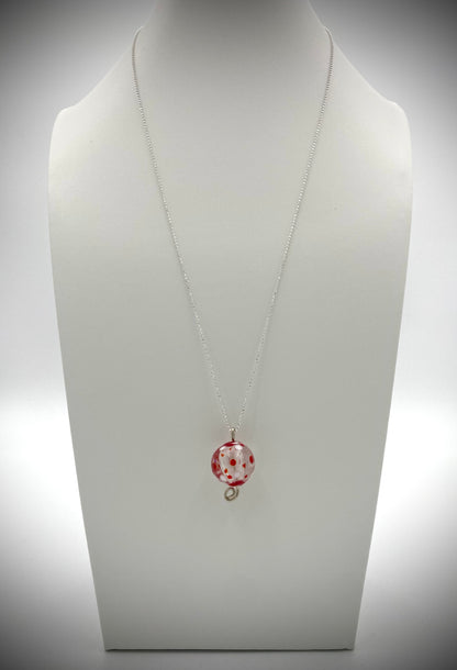 Hängsmycke 925 silver och lampworkpärla.