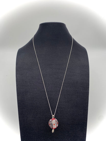 Hängsmycke 925 silver och lampworkpärla.