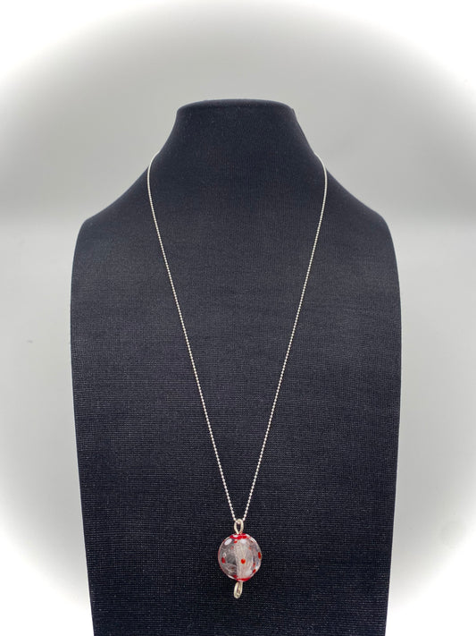 Hängsmycke 925 silver och lampworkpärla.