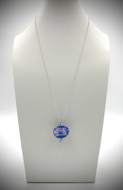 Hängsmycke 925 silver och lampworkpärla.