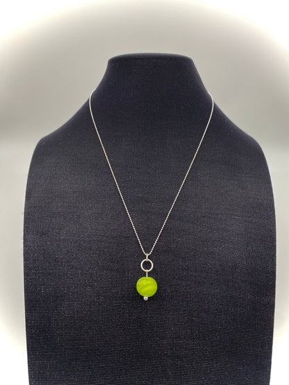 Hängsmycke 925 silver och lampworkpärla.