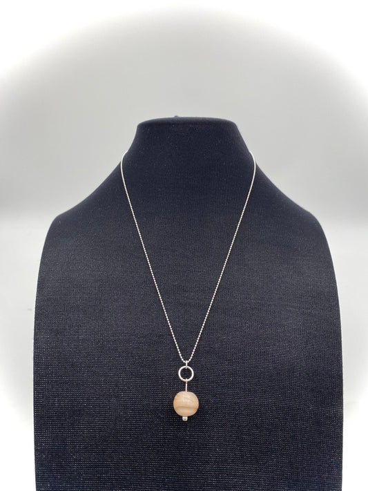 Hängsmycke 925 silver och lampworkpärla.