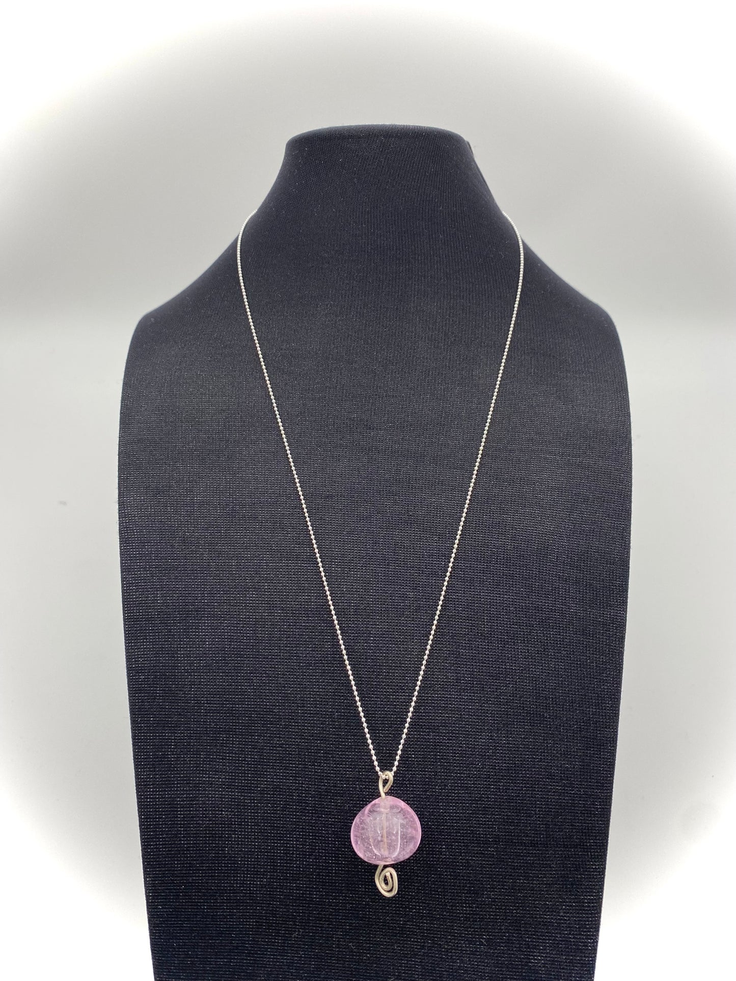 Hängsmycke 925 silver och lampworkpärla.