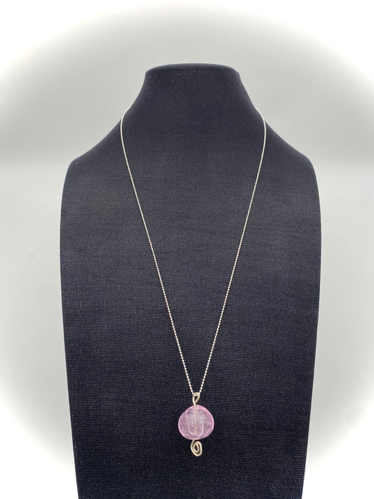 Hängsmycke 925 silver och lampworkpärla.