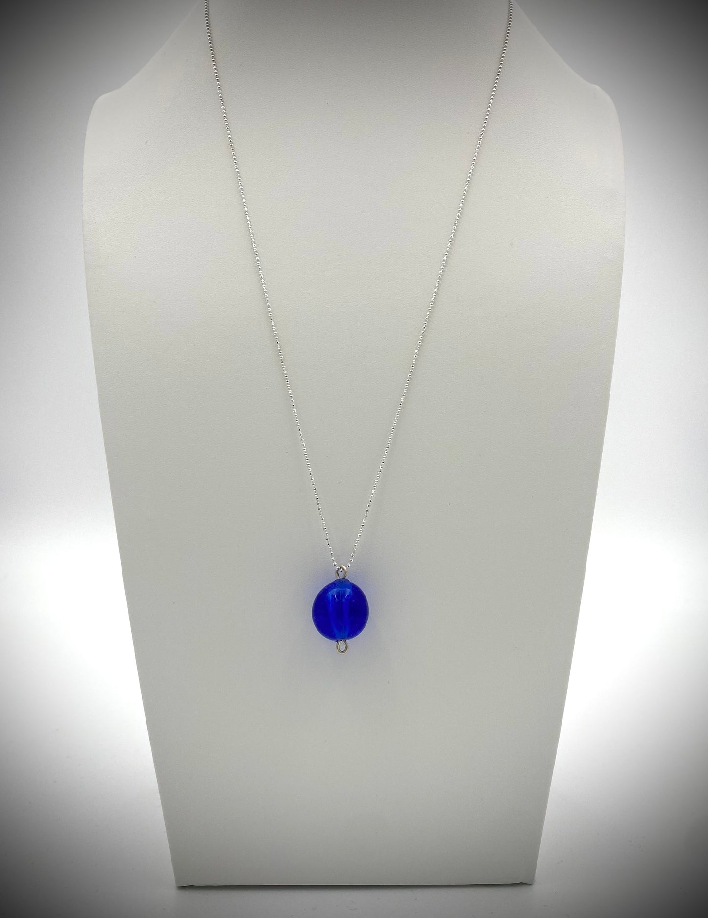 Hängsmycke 925 silver och lampworkpärla.