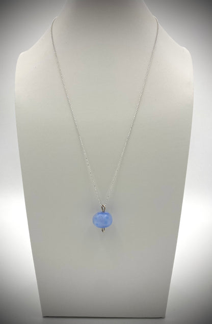 Hängsmycke 925 silver och lampworkpärla.