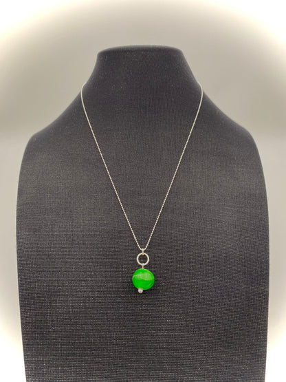 Hängsmycke 925 silver och lampworkpärla.