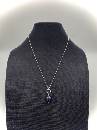 Hängsmycke 925 silver och lampworkpärla.