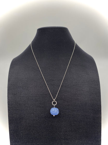 Hängsmycke 925 silver och lampworkpärla.