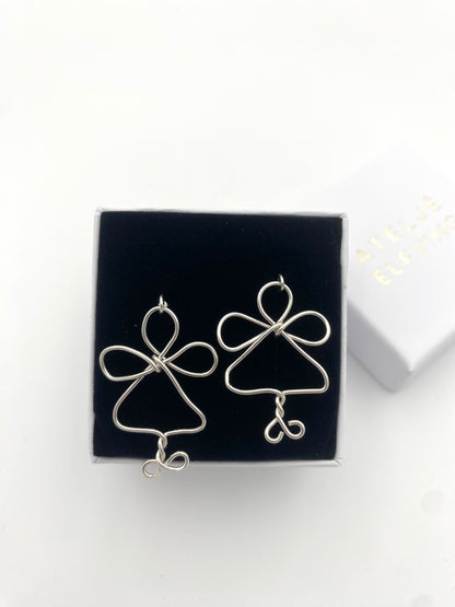 Örhängen änglar i 925 silvertråd.