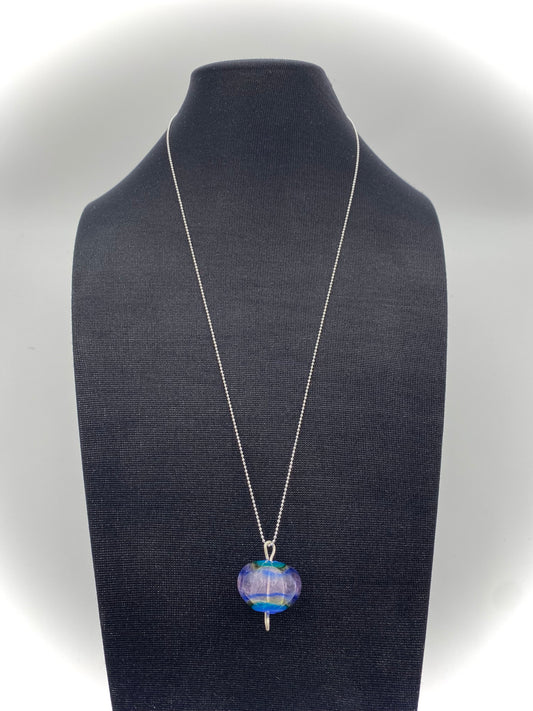 Hängsmycke 925 silver och lampworkpärla.