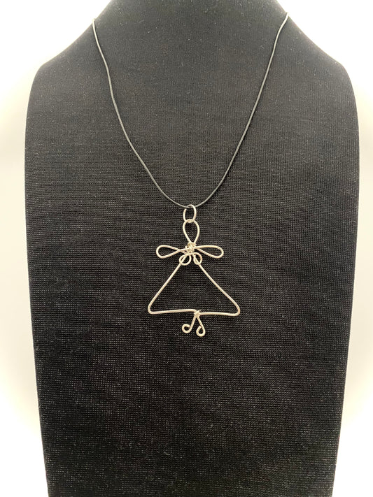 Ängel hängsmycke i 925 silvertråd.