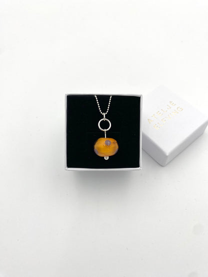 Hängsmycke 925 silver och lampworkpärla.