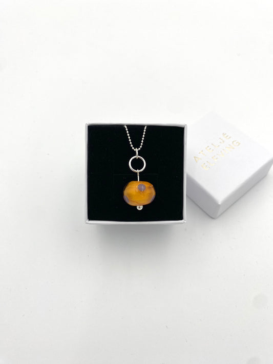 Hängsmycke 925 silver och lampworkpärla.