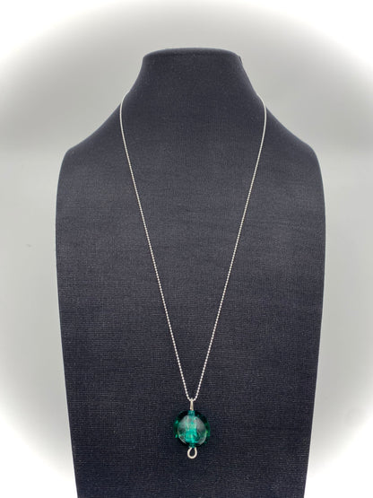 Hängsmycke 925 silver och lampworkpärla.