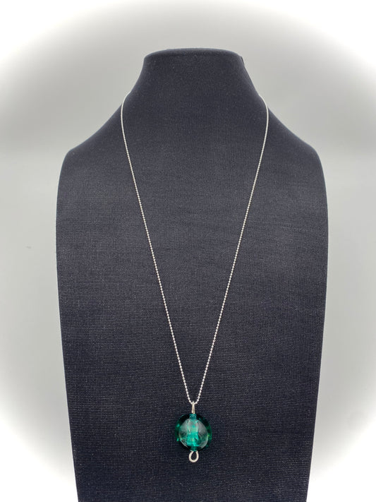 Hängsmycke 925 silver och lampworkpärla.