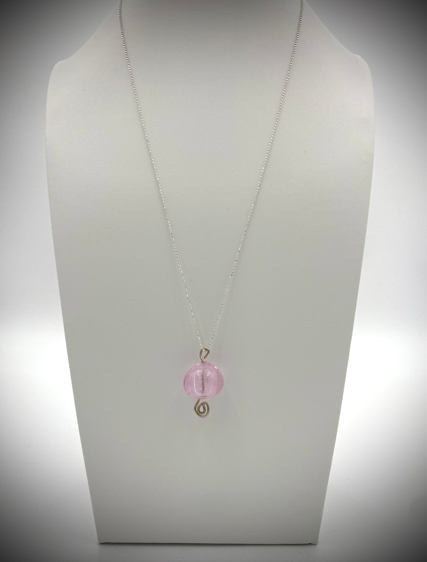 Hängsmycke 925 silver och lampworkpärla.