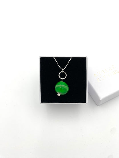 Hängsmycke 925 silver och lampworkpärla.