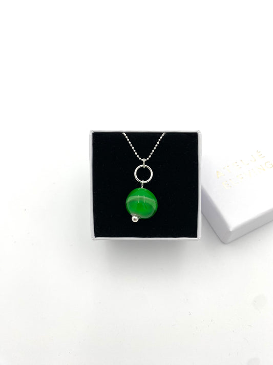 Hängsmycke 925 silver och lampworkpärla.