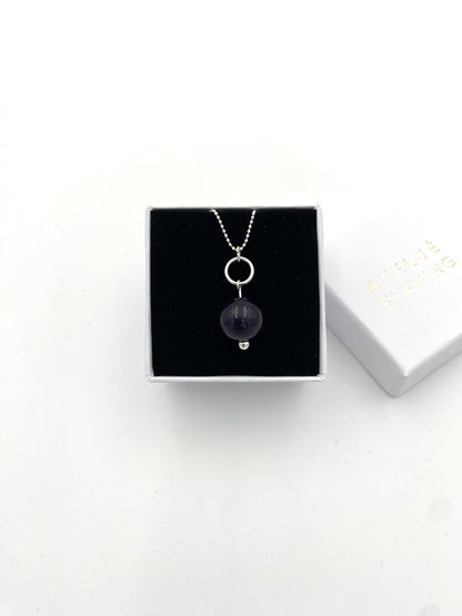 Hängsmycke 925 silver och lampworkpärla.